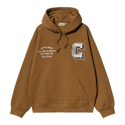 Carhartt Wip Felpa con cappuccio da uomo Brown Ducks Marrone