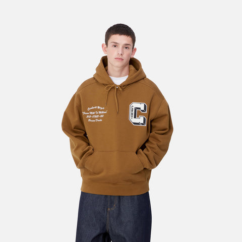 Carhartt Wip Felpa con cappuccio da uomo Brown Ducks Marrone