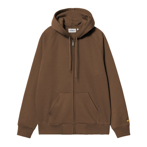 Carhartt Wip Chase Men's Zip Up Hoodie Brown