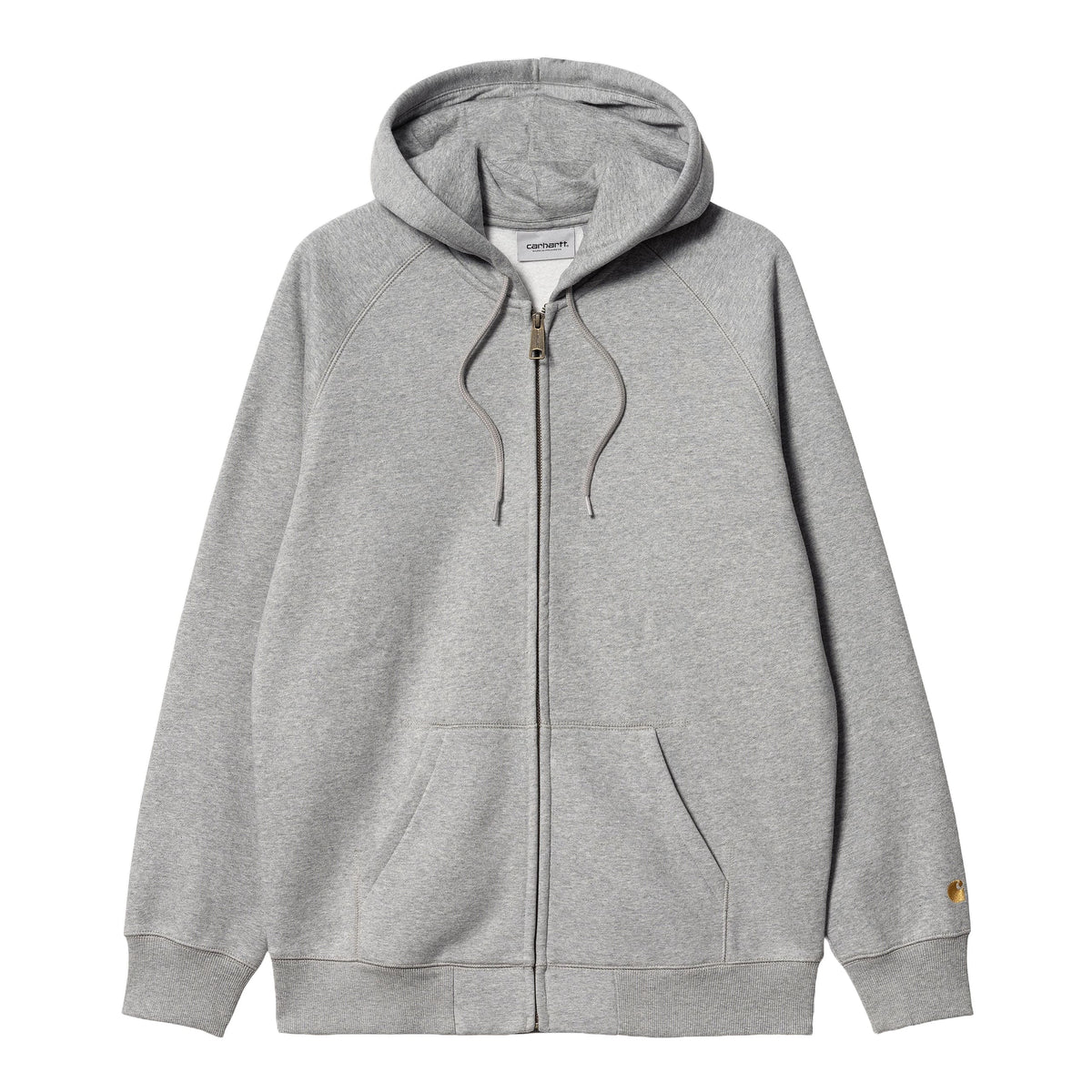 Carhartt Wip Felpa da uomo con zip e cappuccio Chase Grigio