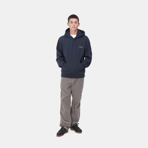 Carhartt Wip Herren-Hoodie mit Script-Stickerei in Blau