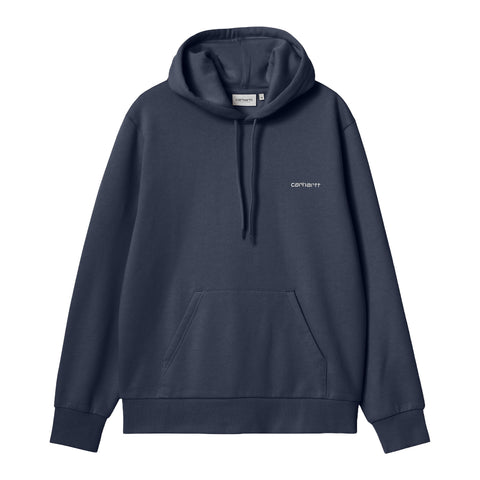 Carhartt Wip Men's Hoodie Script Embroidery Blue