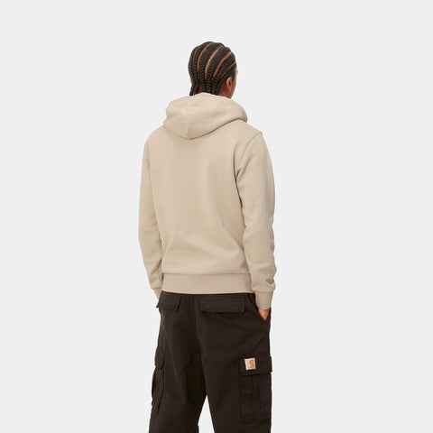 Carhartt Wip Felpa con cappuccio da uomo Script Embroidery  Beige