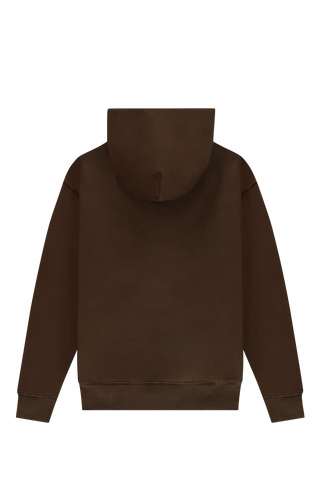 The New Original Felpa con zip e cappuccio da uomo Big Logo marrone