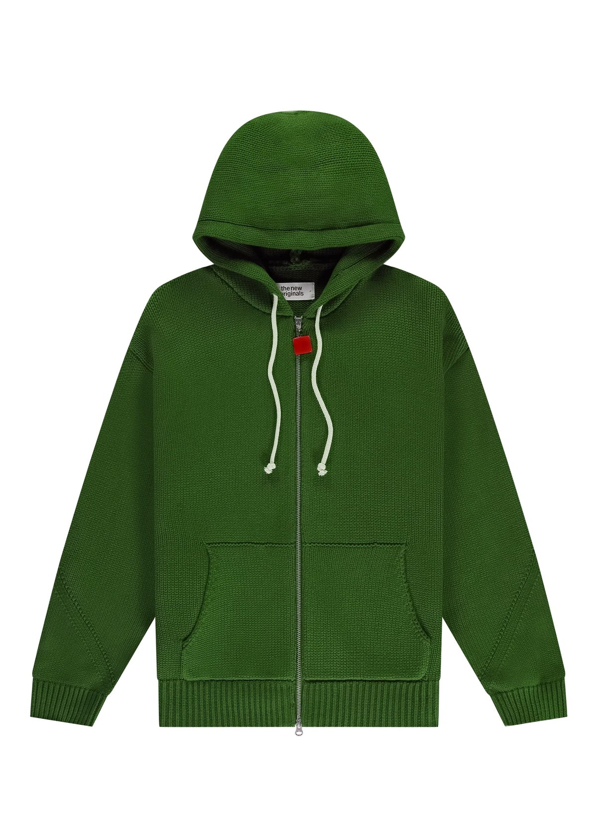 The New Original Maglia con zip e cappuvccio da uomo Chunky verde