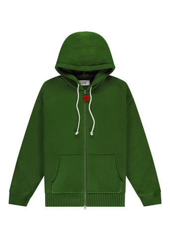 The New Original Maglia con zip e cappuvccio da uomo Chunky verde