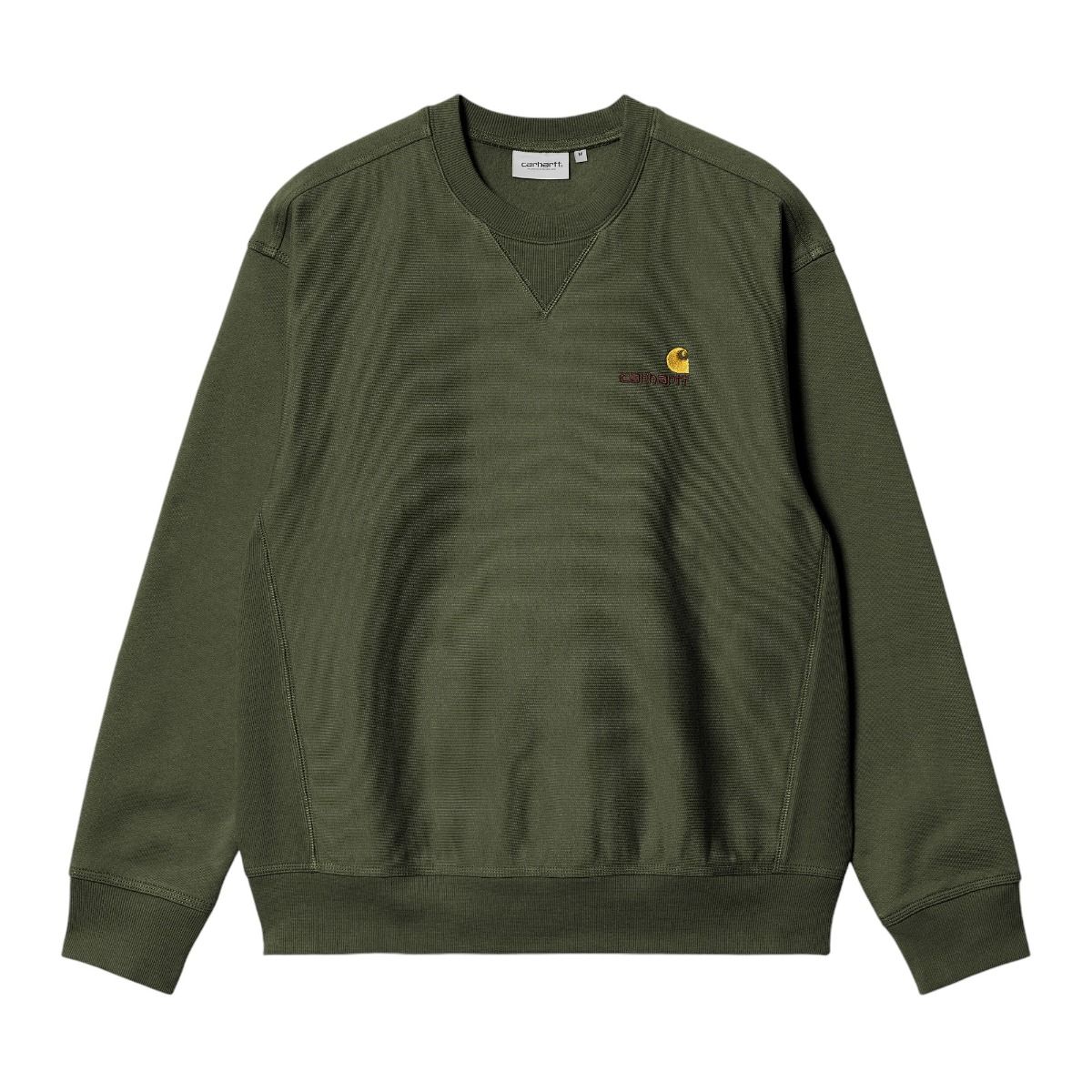 Carhartt Wip Felpa girocollo da uomo Amrican Script verde