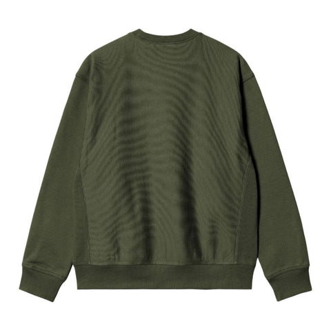 Carhartt Wip Felpa girocollo da uomo Amrican Script verde