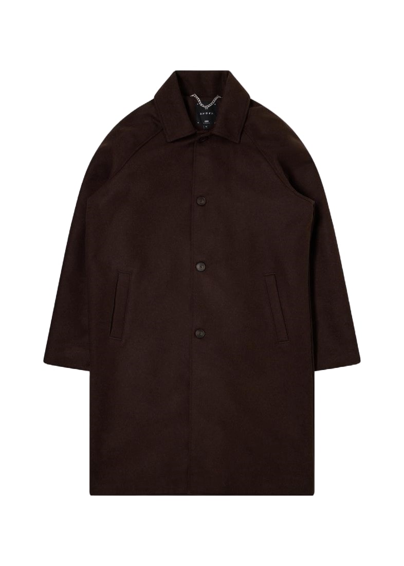 Edwin Men's Wool Coat Mac Brown