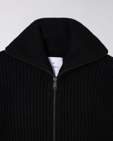 Edwin Maglia cardigan con zip da uomo  Gary Nera