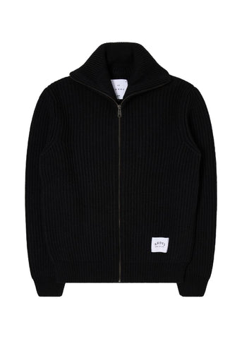 Edwin Maglia cardigan con zip da uomo  Gary Nera