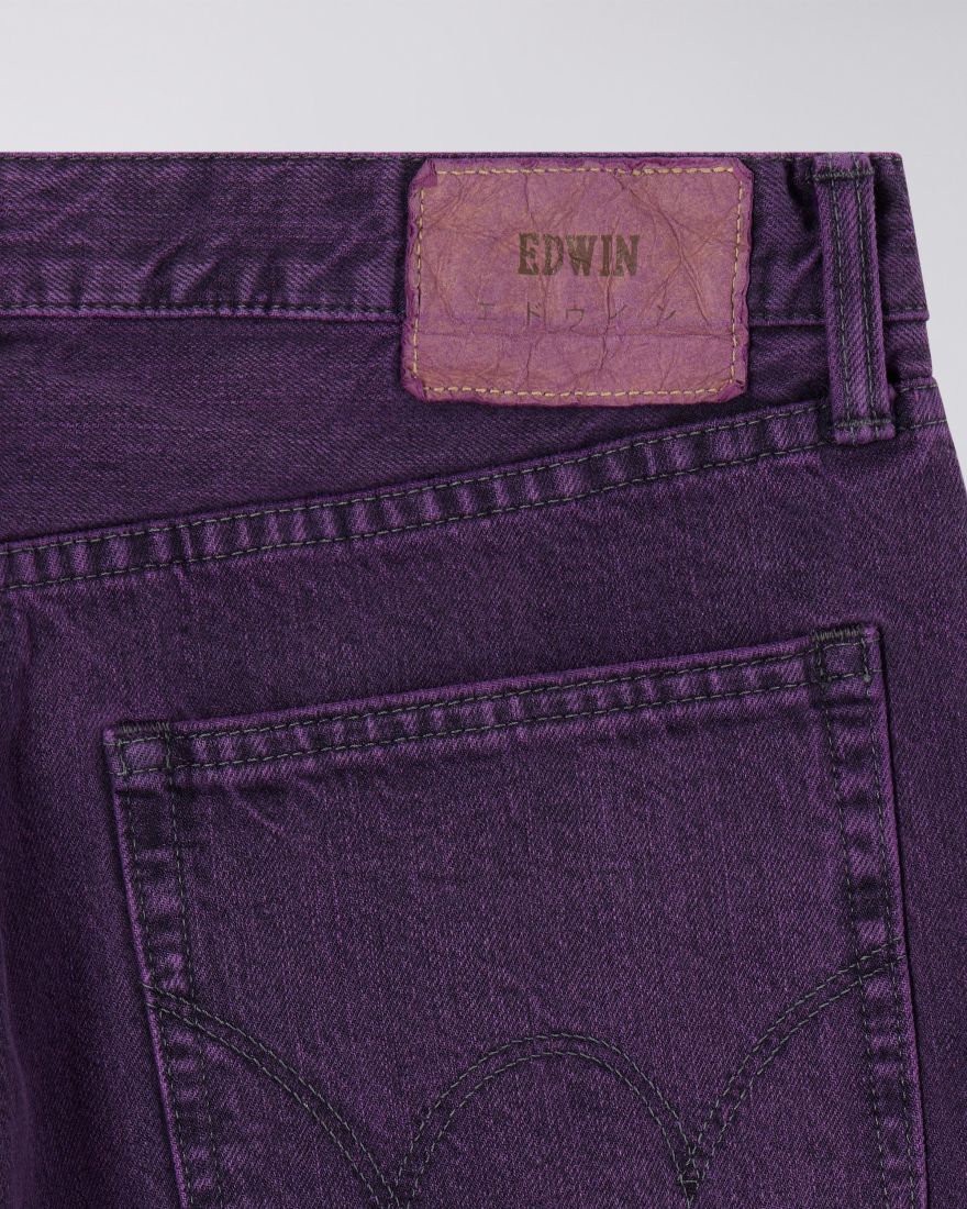 Edwin Jeans largo da uomo 'Made in Japan' Loose viola lavato PURPLE OVERDYE 30/30