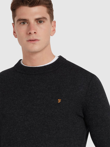 Farah Maglia in lana da uomo Birchall Nero