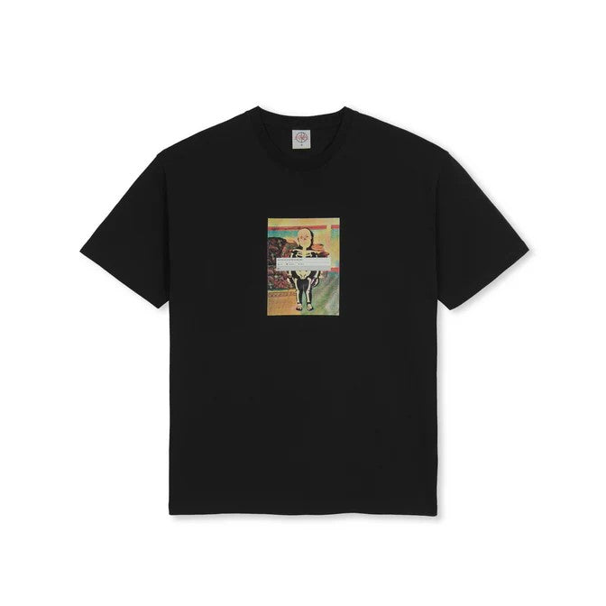 Polar Skate T-Shirt da uomo manica corta Skeleton nera