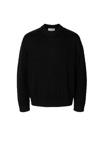 Selected Maglia girocollo da uomo Philip nera