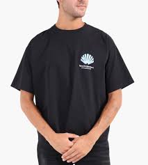New Amsterdam T-Shirt da uomo manica corta Line Up nera