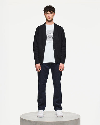 Weekend Offender Cardigan in lana da uomo Lauda nero