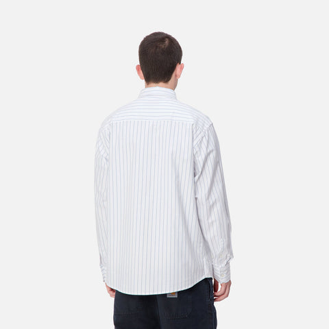 Carhartt Wip Men's Dowlen Striped Shirt White