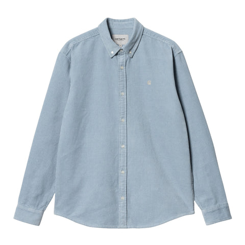 Carhartt Wip Camicia in velluto da uomo Madison celeste