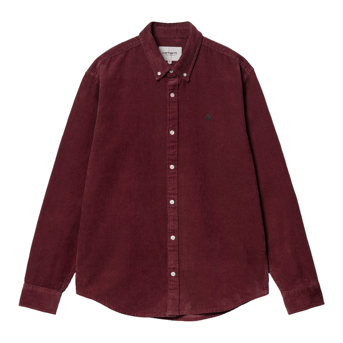 Carhartt Wip Camicia in velluto da uomo Madison Cord bordeaux