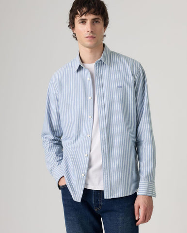 Levi's Camicia da uomo a righe Battery Standard celeste