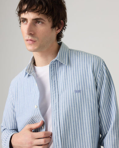 Levi's Camicia da uomo a righe Battery Standard celeste