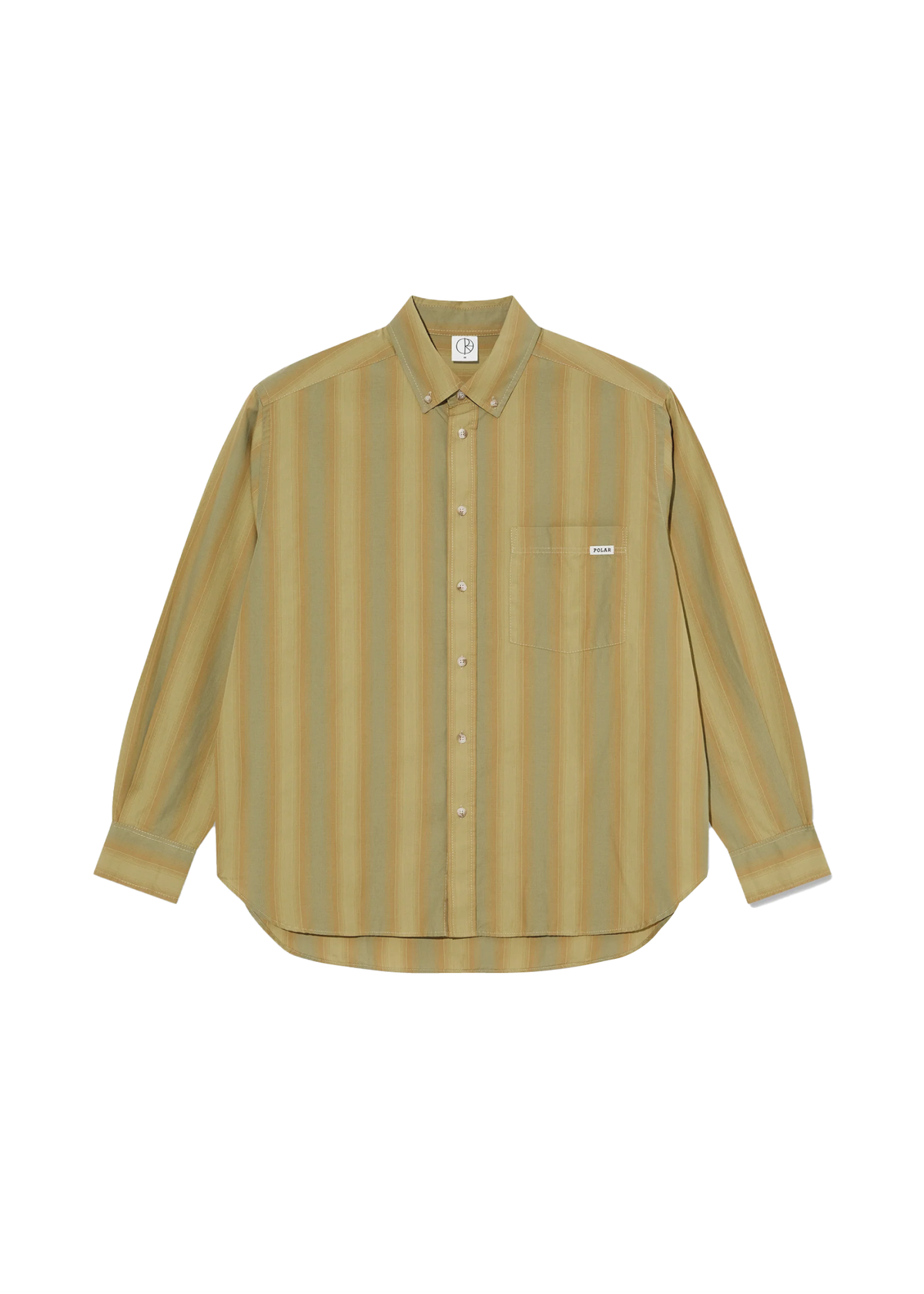 Polar Skate Camicia rigata da uomo Ben beige