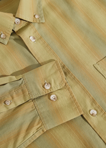 Polar Skate Camicia rigata da uomo Ben beige