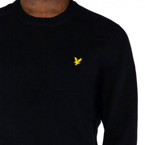 Lyle & Scott Maglia da uomo Shoulder Detail Nero