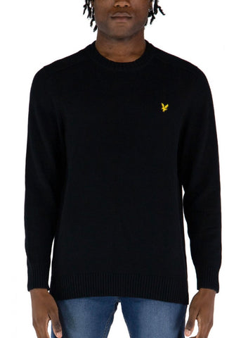 Lyle & Scott Maglia da uomo Shoulder Detail Nero