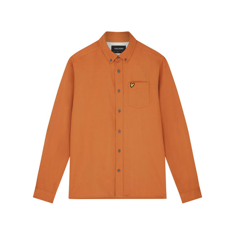 Lyle &amp; Scott Men's Washed Orange Shirt LW1800V-W86