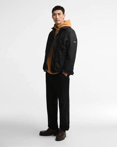 Barbour International Giacca cerata da uomo Brake Line nera