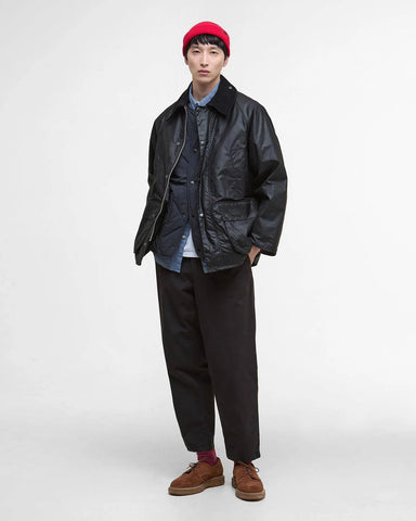 Barbour Giacca cerata da uomo OS Bedale nera