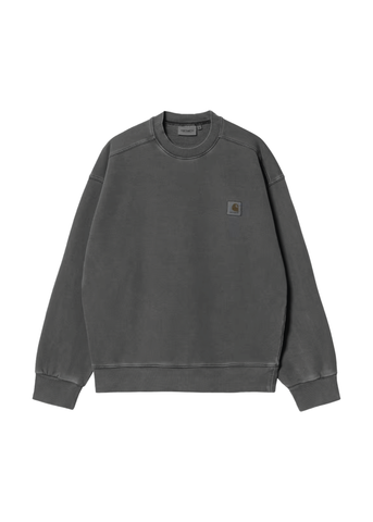 Carhartt Wip Felpa da uomo girocollo Nelson nero lavato