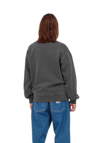 Carhartt Wip Felpa da uomo girocollo Nelson nero lavato