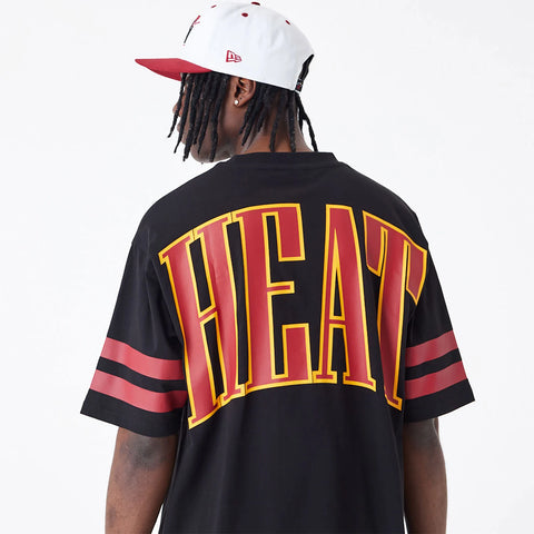 New Era T-Shirt uomo Oversize Miami Heat NBA nera