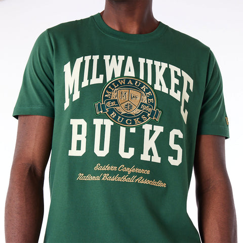 New Era Milwaukee Bucks green men's t-shirt