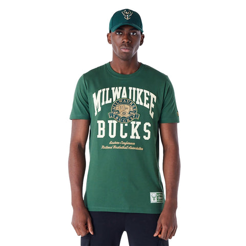 New Era T-Shirt uomo Milwaukee Bucks verde