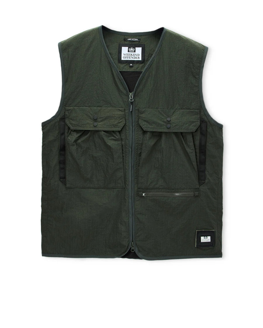 Weekend Offender Giacca smanicata da uomo multiuso Tangier verde