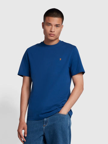 Farah Men's T-Shirt Danny Reg Blue