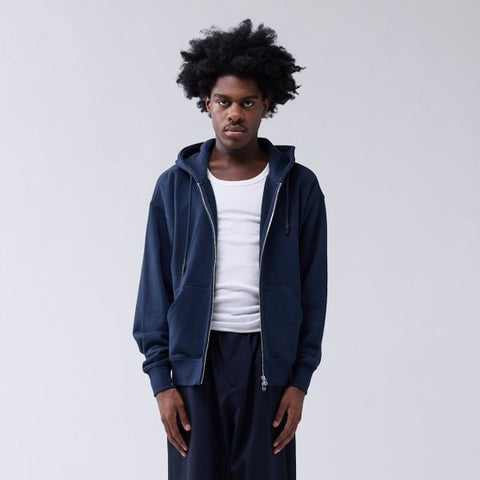 New Amsterdam Felpa Con Cappuccio Uomo Logo Zip Up blu