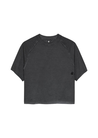 New Amsterdam T-Shirt da uomo manica corta Raw Edge nera