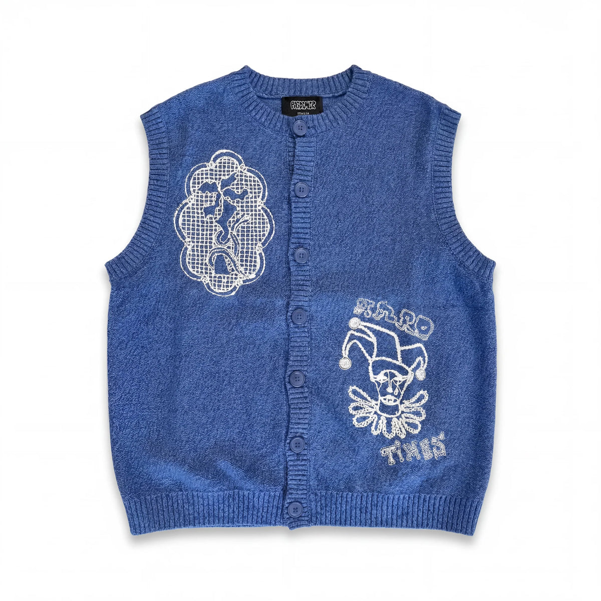 Pas De Mer Giler con bottoni da uomo Doily blue