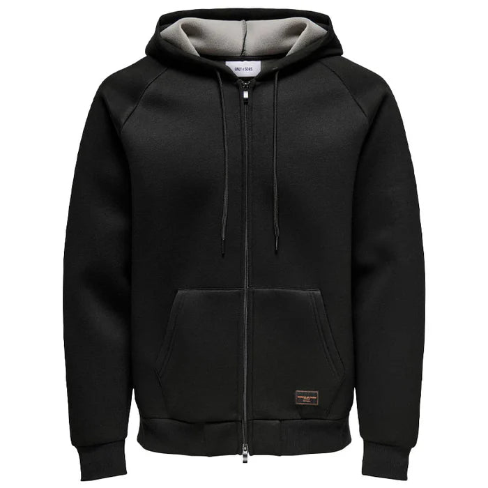 Only & Sons Felpa con cappuccio da uomo Bobbey Scuba nera
