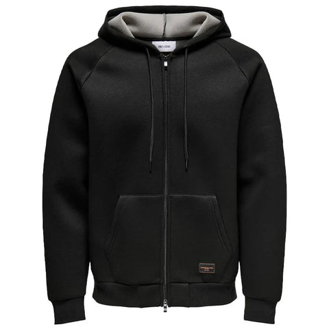 Only & Sons Felpa con cappuccio da uomo Bobbey Scuba nera