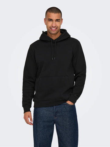 Only &amp; Sons Men's Connor Reg Hoodie Black