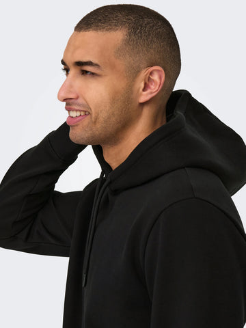 Only &amp; Sons Herren Connor Reg Hoodie Schwarz