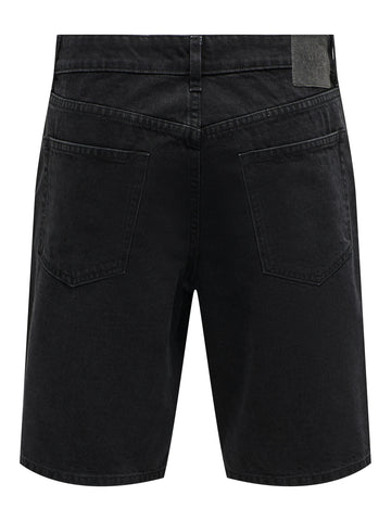 Only &amp; Sons Men's Fade Black Jeans Shorts