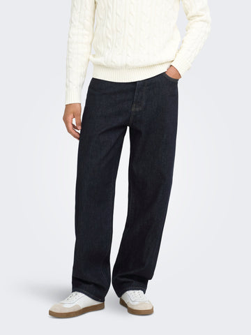 Only & Sons Jeans da uomo Fade lavaggio scuro
