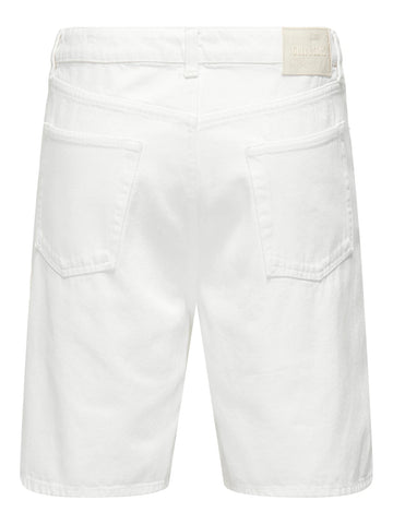 Only &amp; Sons Men's Ade Loose Jeans Shorts White